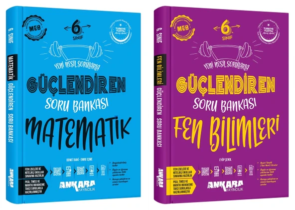 Ankara 2025 6. Sınıf Matematik + Fen Bilimleri Güçlendiren Soru Bankası Seti 2 Kitap Güncel Müfredat ürün görseli 1