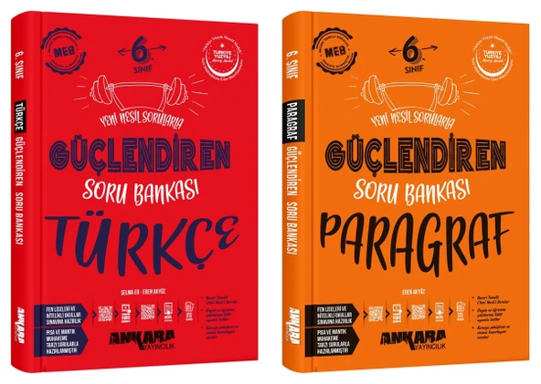 Ankara 2025 6. Sınıf Türkçe + Paragraf Güçlendiren Soru Bankası Seti 2 Kitap Güncel Müfredat ürün görseli 1
