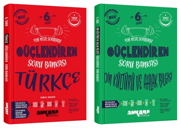 Ankara 2025 6. Sınıf Türkçe + Din Kültürü Güçlendiren Soru Bankası Seti 2 Kitap Güncel Müfredat ürün görseli 1