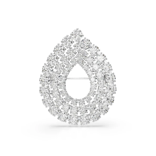 5714648 Swarovski Broş Matrıx:Brooch Tennıs Whıte/Rhs ürün görseli 1