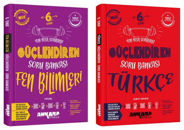 Ankara 2025 6. Sınıf Fen Bilimleri + Türkçe Güçlendiren Soru Bankası Seti 2 Kitap Güncel Müfredat ürün görseli 1