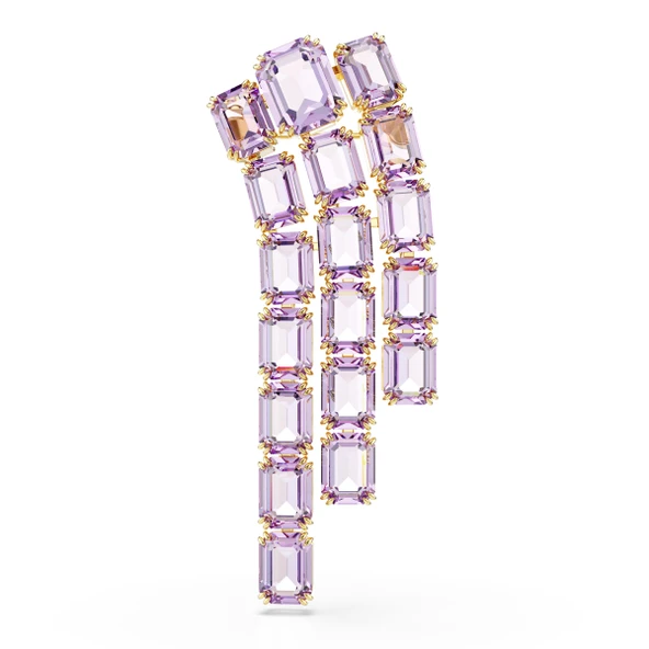 5705756 Swarovski Brosh Millenia brooch, Octagon cut, Purple, Gold-tone Plated ürün görseli 1