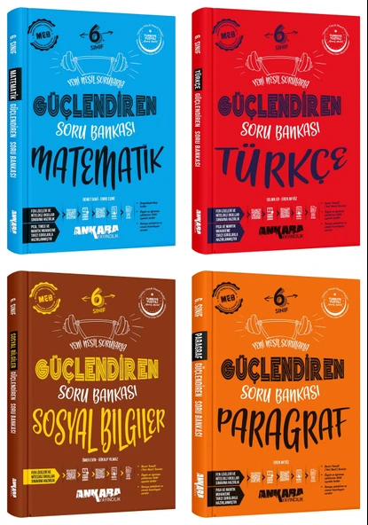Ankara 2025 6. Sınıf Matematik + Türkçe + Sosyal + Paragraf Güçlendiren Soru Seti 4 Kitap Güncel Müfredat ürün görseli 1