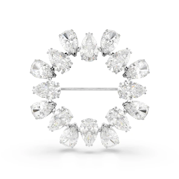 5714646 Swarovski Broş Matrıx:Brooch Pear Whıte/Rhs ürün görseli 1