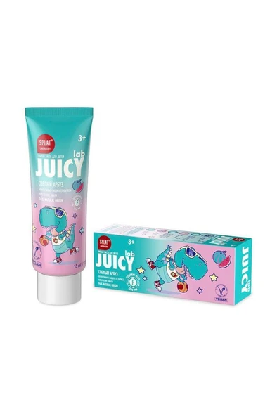 Splat Juıcy Lab +3 Yaş Karpuzlu Çocuk Diş Macunu Renkli Simli Çürük Önleyici Doğal Macun ürün görseli 1