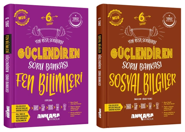 Ankara 2025 6. Sınıf Fen Bilimleri + Sosyal Bilgiler Güçlendiren Soru Bankası Seti 2 Kitap Güncel Müfredat ürün görseli 1