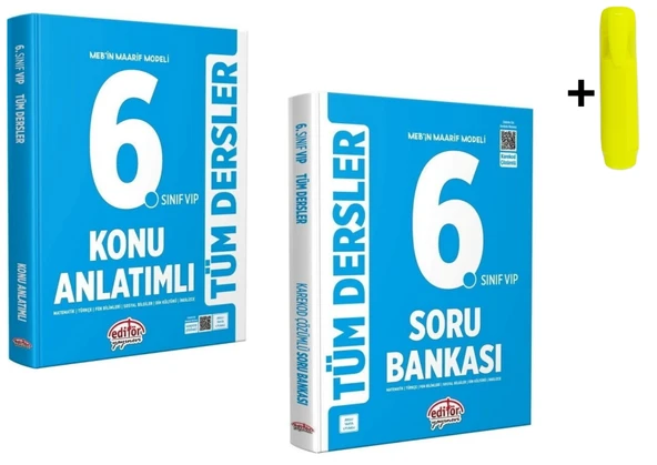6. Sınıf Vip Tüm Dersler Konu Anlatımlı Ve Soru Bankası Editör Yayınları ürün görseli 1