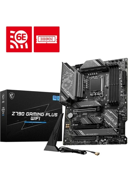 MSI Z790 Gaming Plus WIFI Intel Z790 Soket 7200 MHz (OC) DDR5 ATX Anakart ürün görseli 1