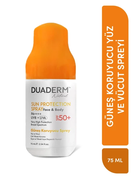 Duaderm Natural Güneş Koruyucu Sprey Yüz ve Vücut SPF50 75 ml ürün görseli 1