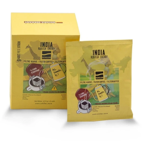 Aç Demle İç Filtre Kahve India Robusta Cherry 10 lu ürün görseli 1
