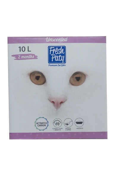 Fresh Paty Aktif Carbon Kokusuz Kedi Kumu 10 Lt ürün görseli 1
