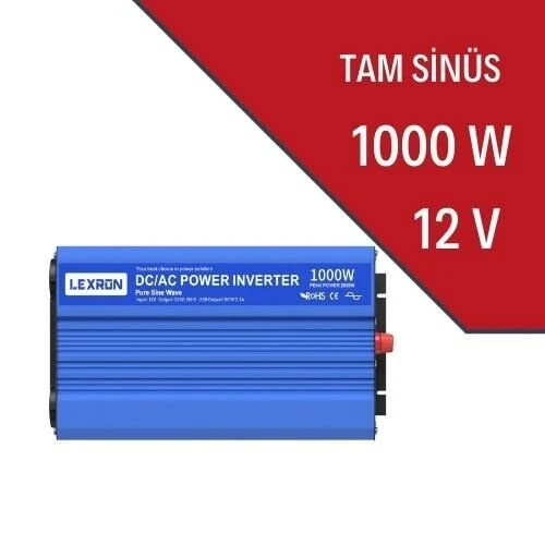 LEXRON 1000W-12V TAM SİNÜS İNVERTER ürün görseli 1