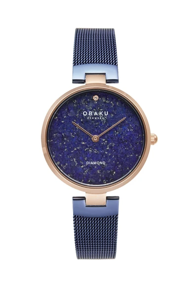 Obaku Denmark V256LHVLML-DLPD Quartz Hasır Lacivert Safir Cam 32 mm Kadın Kol Saati ürün görseli 1