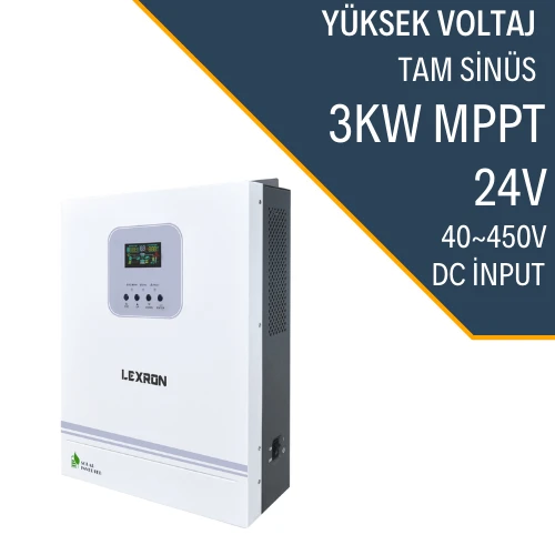 LEXRON 3000W HV MPPT AKILLI İNVERTER 24V ürün görseli 1