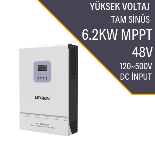 Lexron 6.2kw Mppt Paralel 90-500V Pv Input 100A Mppt Akıllı Inverter ürün görseli 1