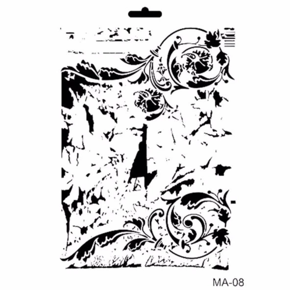 MIX MEDİA STENCIL MA SERİSİ MA08 21X29 ürün görseli 1
