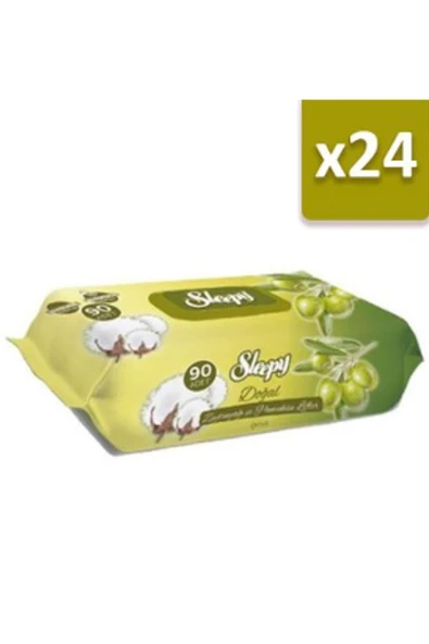 Sleepy Islak Havlu Zeytinyağı 90' Lı X24 ürün görseli 1