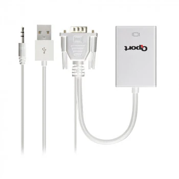 QPORT Q-VH VGA TO HDMI ÇEVİRİCİ + SES KABLOSU ürün görseli 1