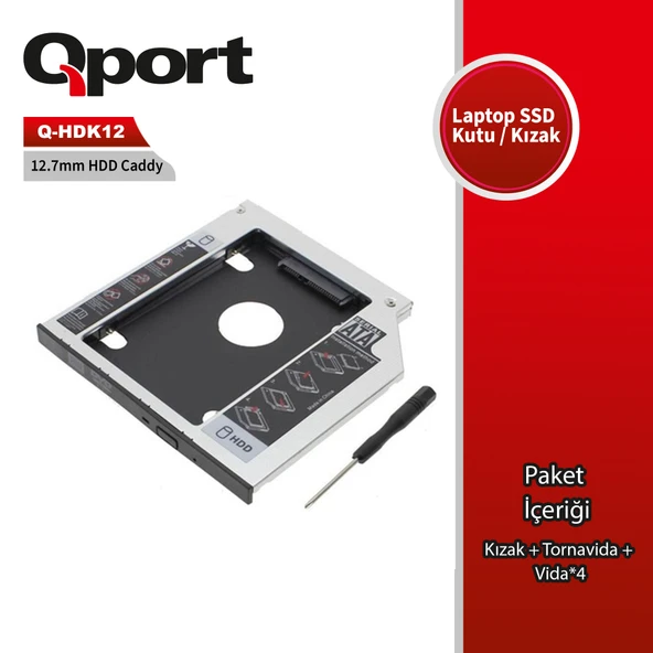 QPORT Q-HDK12 2.5" HDD/SSD UYUMLU CEVIRICI 12.7" KIZAK ürün görseli 1