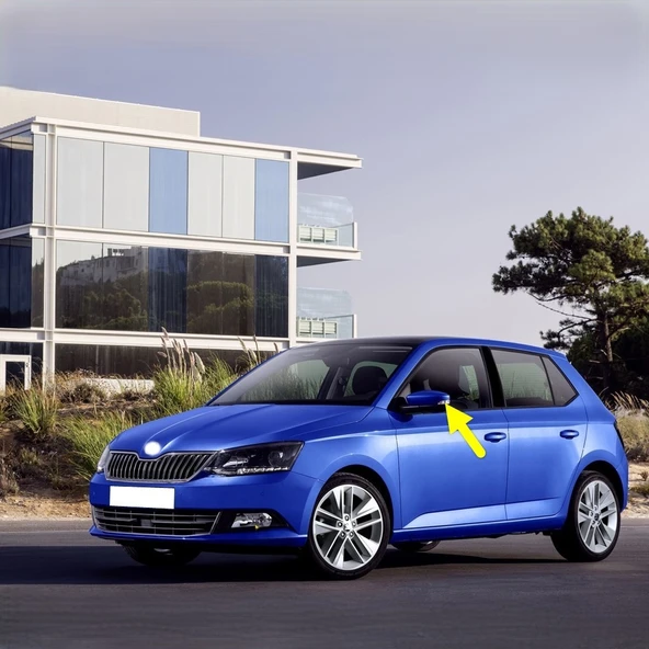 Skoda Fabia 3 2015-2018 Sol Dikiz Ayna Sinyal Lamba Camı 6V0949101 ürün görseli 1
