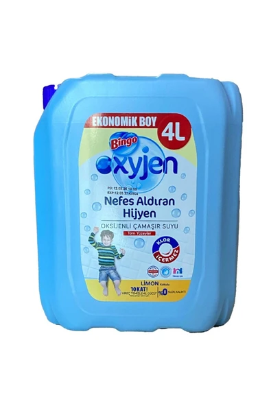 Bingo Oksijenli Çamaşır Suyu Limon Kokulu 4 L ürün görseli 1