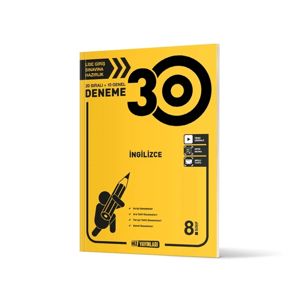Hız 8.Sınıf İngilizce 30 Deneme ürün görseli 1