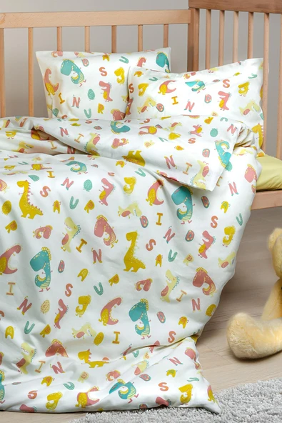 Cotton Collection %100 Pamuk Bebek Nevresim Takımı Dinosaurs ürün görseli 1