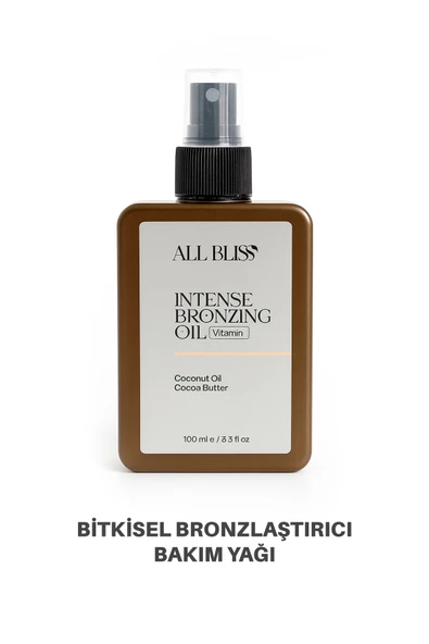 ALL BLİSS All Bliss Bronzlaştırıcı Yağ 100 ml  Vitamin Hindistan Cevizi Yağı Kakao Yağı Yoğun Bronzluk ürün görseli 1