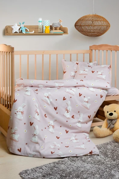 Cotton Collection %100 Pamuk Bebek Nevresim Takımı Bunnies ürün görseli 1