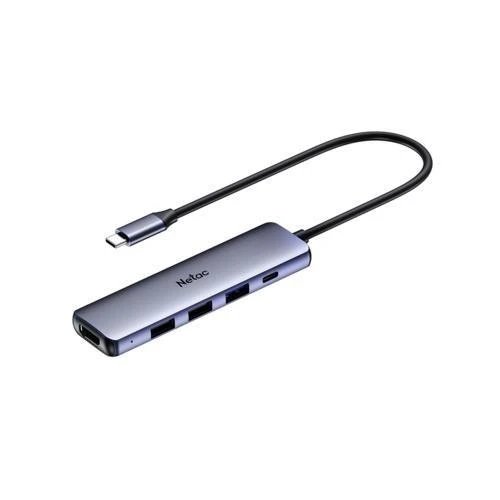 Netac Type-C to 1xPD, 1xUSB 3.0, 2xUSB 2.0, 1xHDMI Çoklayıcı - NT08WF13-30GR ürün görseli 1