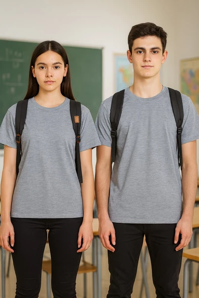 Bisiklet Yaka Basic Tişört ürün görseli 1
