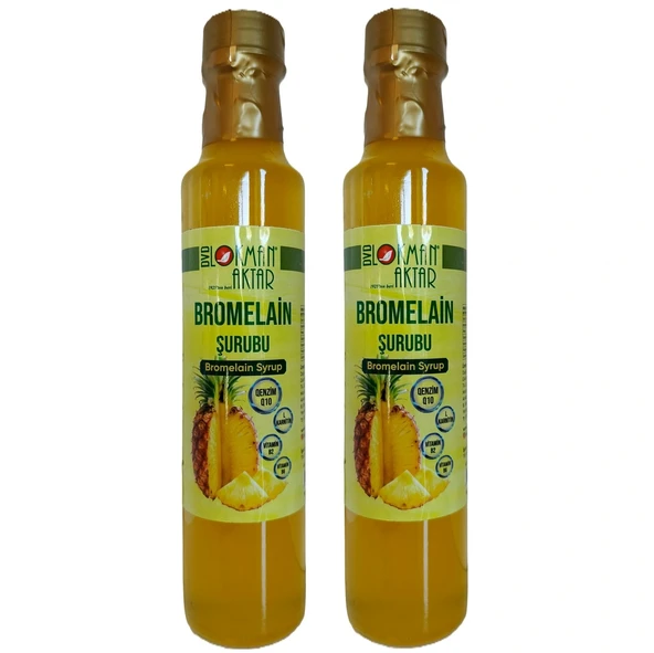 Bromelain Şurubu, Katkısız, 250ml 2 Adet, DVD Lokman Aktar ürün görseli 1