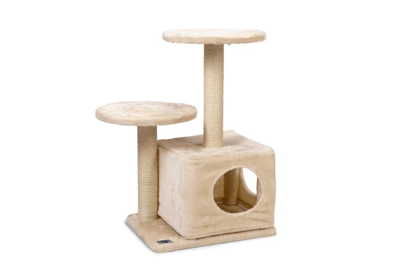 Karlıe Bej İkili Tırmala Tahtası Ve Kedi Evi (45x35x70) ürün görseli 1