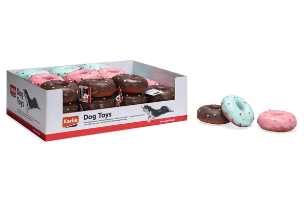 Karlıe Donat Figürlü Sesli Köpek Oyuncağı (12cm) ürün görseli 1