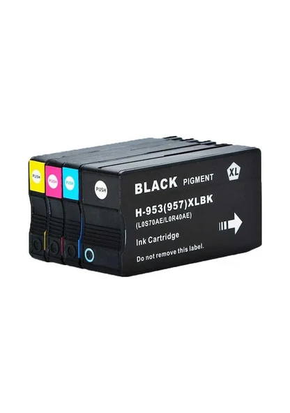 HP 953XL Muadil Siyah+Mavi+Kırmızı-Sarı Kartuşu (Multipack) ürün görseli 1