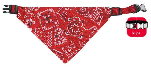 Karlıe Bandanalı Tasma 25-40cm Kırmızı ürün görseli 1