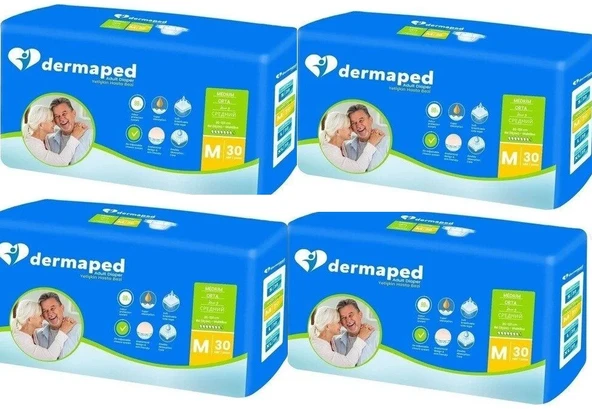 Dermaped Yetişkin Hasta Bezi Belbantlı Medium 30 lu 4 paket / 120 Adet ürün görseli 1
