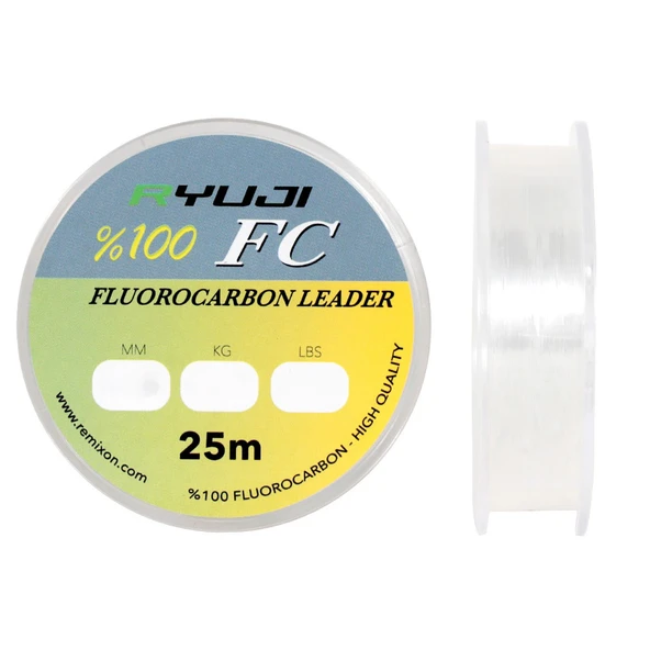 Ryuji %100 Fluorocarbon Leader 25m Olta Misinası  0.23mm 3.97kg ürün görseli 1