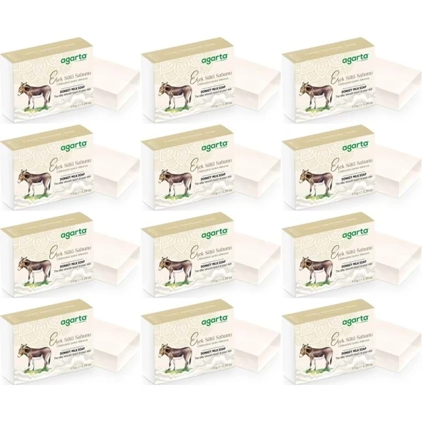 Agarta El Yapımı Doğal Sabun 150GR Eşek Sütü (12 Li Set) ürün görseli 1