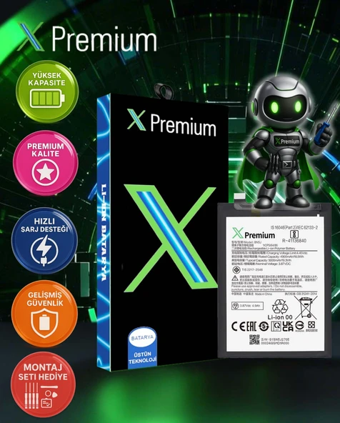 Xiaomi Redmi Note 12 5G (BN5J) Batarya Xpremium – 4900 mAh Süper Yüksek Kapasiteli Güçlendirilmiş Pil ürün görseli 1