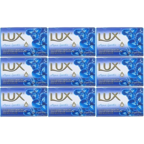 Lux Sabun 80GR Aqua Sparkle (Su Gibi Işıltı) (9 Lu Set) ürün görseli 1