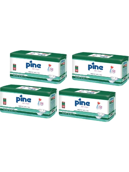 Pine Yetişkin Belbantlı Hasta Bezi Medium 4 Paket 120 Adet ürün görseli 1