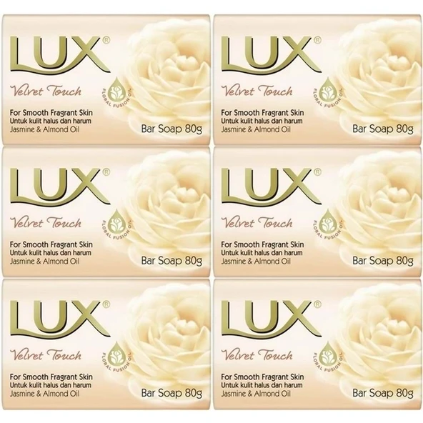 Lux Sabun 80GR Velvet Touch (Kadife Dokunuş) (6 Lı Set) ürün görseli 1