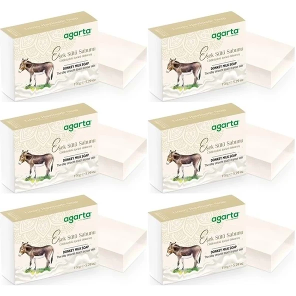 Agarta El Yapımı Doğal Sabun 150GR Eşek Sütü (6 Lı Set) ürün görseli 1