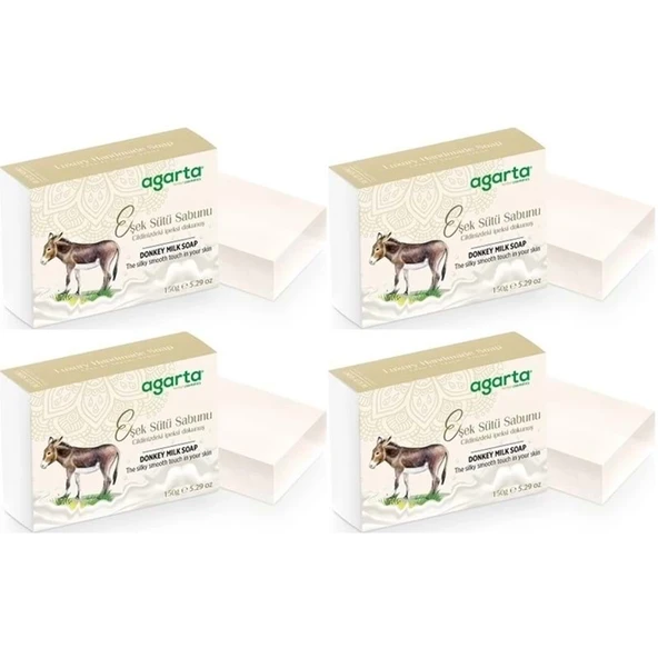 Agarta El Yapımı Doğal Sabun 150GR Eşek Sütü (4 Lü Set) ürün görseli 1