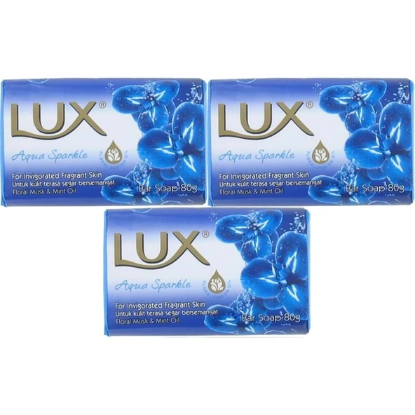 Lux Sabun 80GR Aqua Sparkle (Su Gibi Işıltı) (3 Lü Set) ürün görseli 1