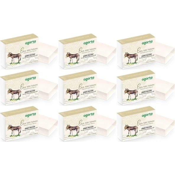 Agarta El Yapımı Doğal Sabun 150GR Eşek Sütü (9 Lu Set) ürün görseli 1