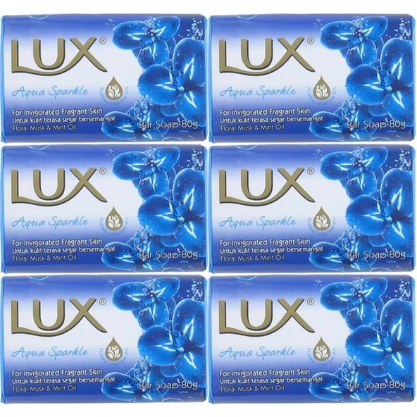 Lux Sabun 80GR Aqua Sparkle (Su Gibi Işıltı) (6 Lı Set) ürün görseli 1
