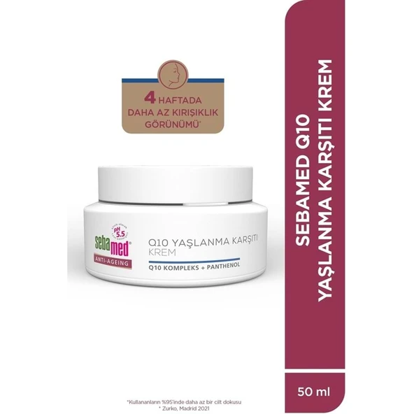 Sebamed Q10 Yaşlanma ve Kırışıklık Karşıtı Koruyucu Anti-Age Krem 50ML ürün görseli 1