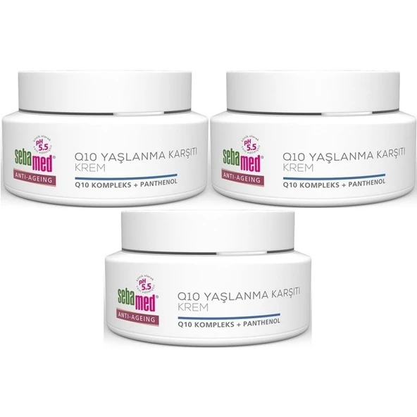Sebamed Q10 Yaşlanma ve Kırışıklık Karşıtı Koruyucu Anti-Age Krem 50ML (3 Lü Set) ürün görseli 1